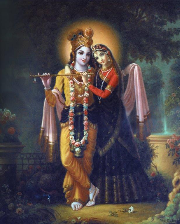 Sri Sri Radha-Krishna (Olio su tela)